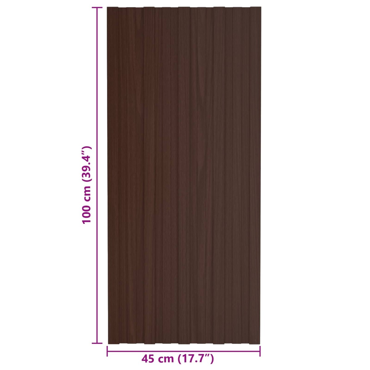 vidaXL Πάνελ οροφής 12 τεμ. Καφέ 100 x 45 cm Γαλβανισμένος χάλυβας