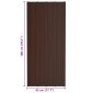 vidaXL Πάνελ οροφής 36 τεμ. Καφέ 100 x 45 cm Γαλβανισμένος χάλυβας
