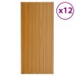 vidaXL Πάνελ οροφής 12 τεμ. Φυσικό 100 x 45 cm Γαλβανισμένος χάλυβας