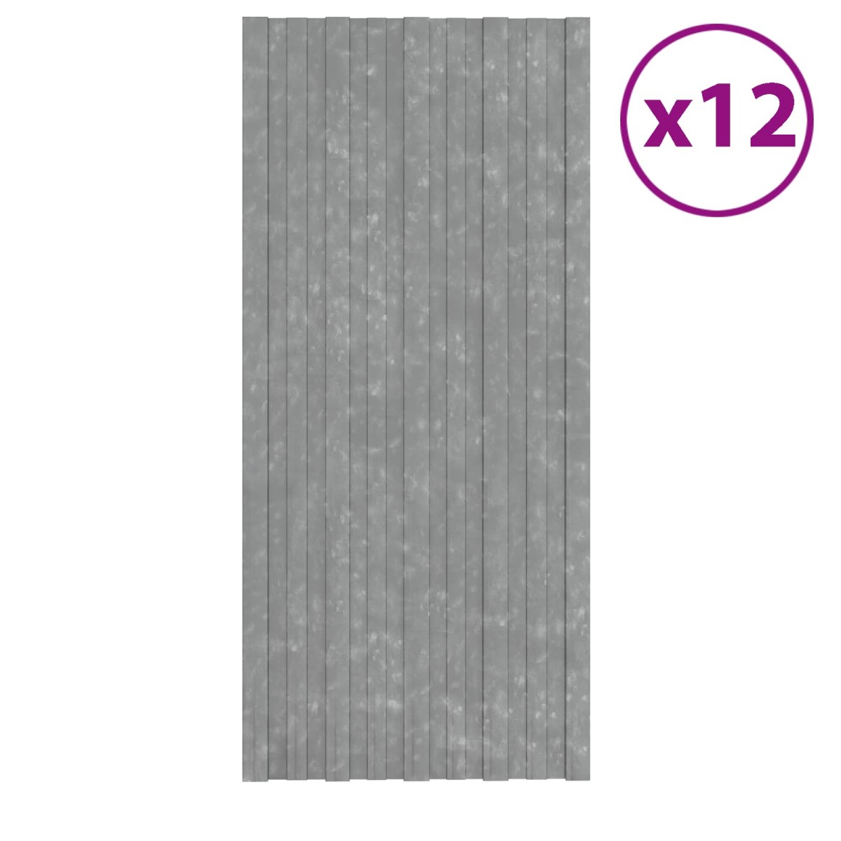 vidaXL Πάνελ οροφής 12 τεμ. Ασημί 100 x 45 cm Γαλβανισμένος χάλυβας