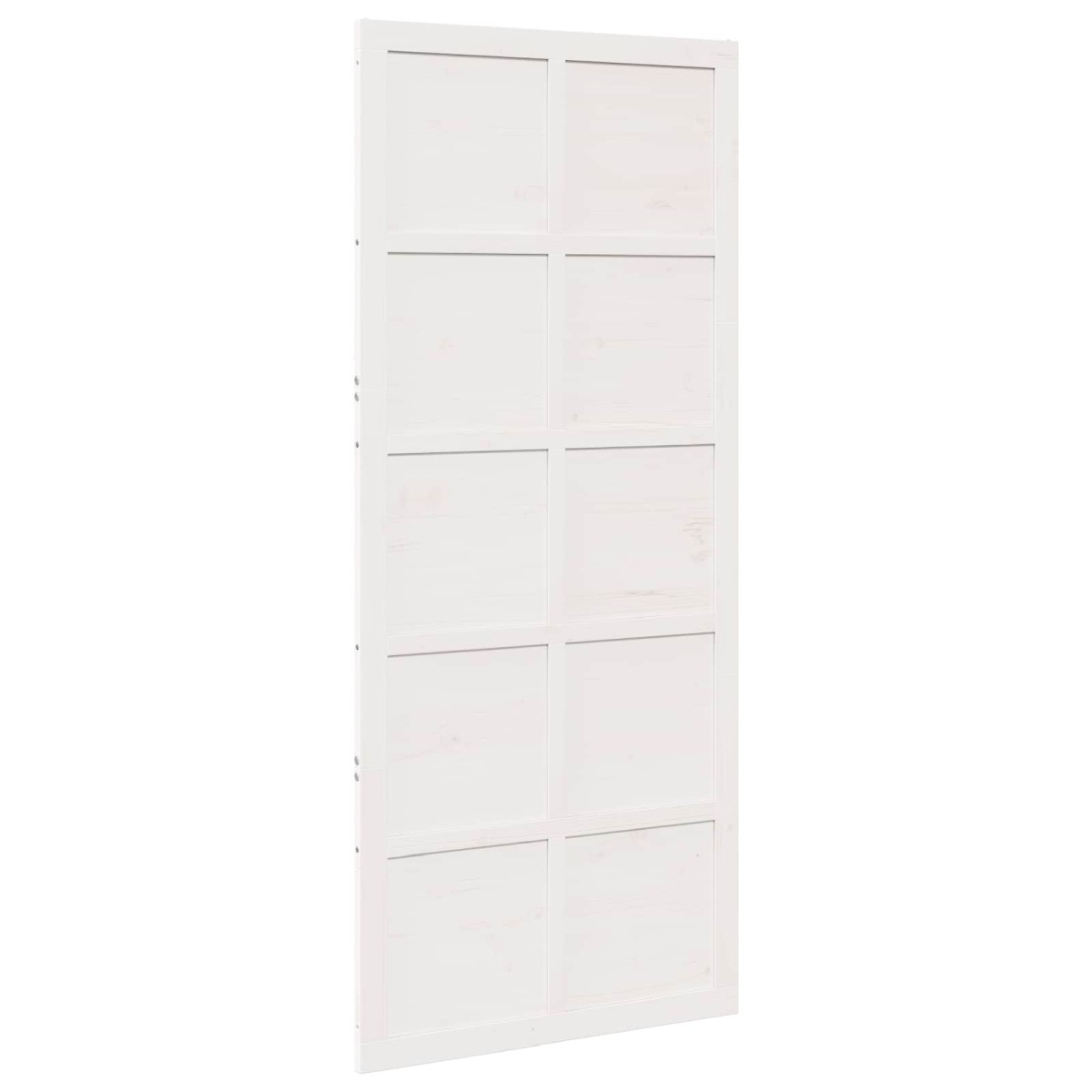 vidaXL Πόρτα αχυρώνα Λευκό 90 x 2,5 x 208 εκ. Μασίφ Ξύλο Πεύκου