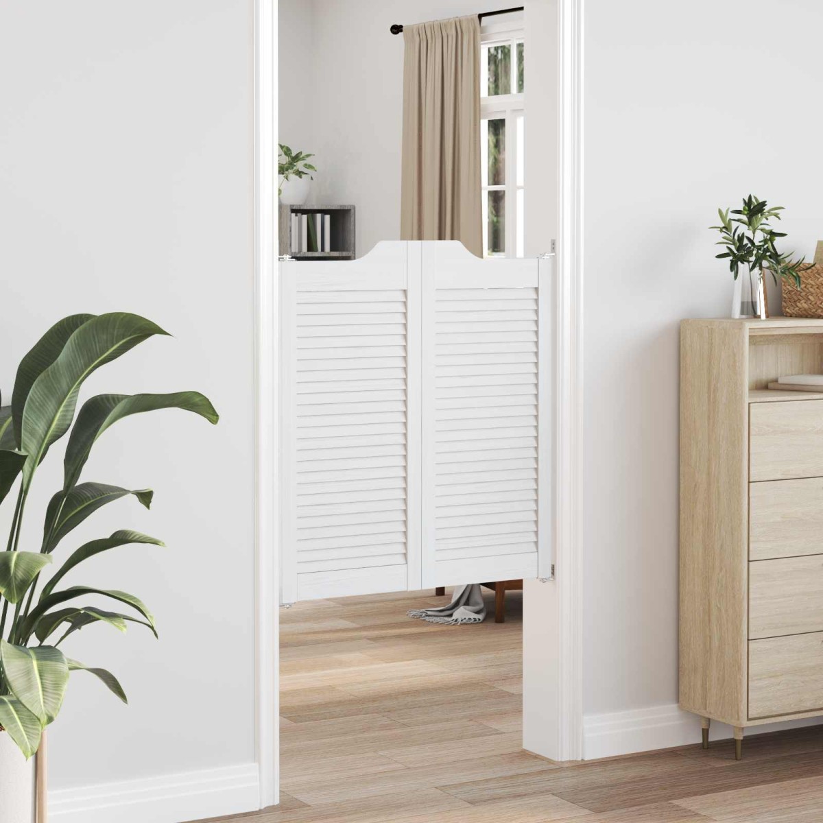 vidaXL Πόρτες Swing Λευκό 90 x 40 cm Μασίφ Ξύλο Πεύκου