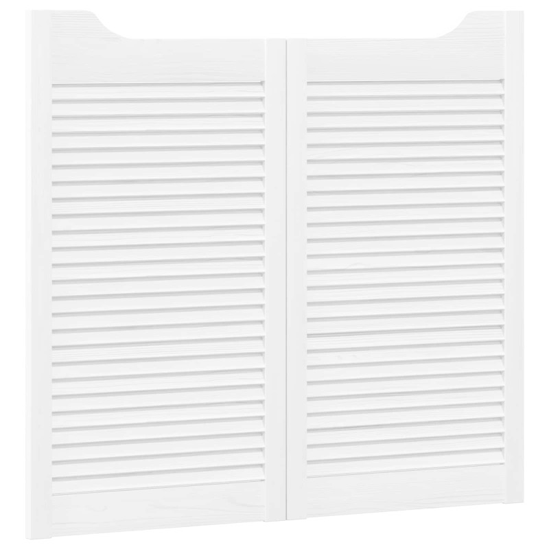 vidaXL Πόρτες Swing 2 τμχ. 90 x 40 cm Μασίφ Ξύλο Πεύκου Λευκό