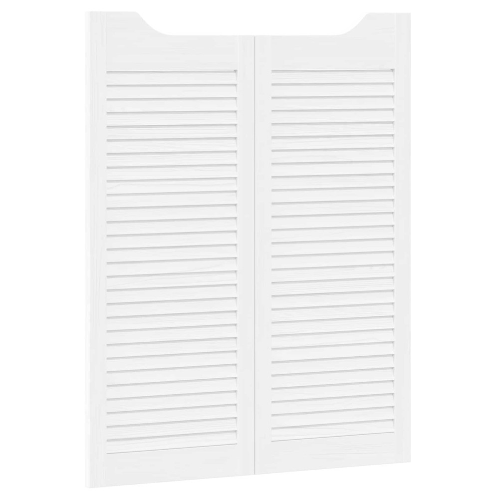 vidaXL Πόρτες Swing 2 τμχ. 100 x 40 cm Μασίφ Ξύλο Πεύκου Λευκό