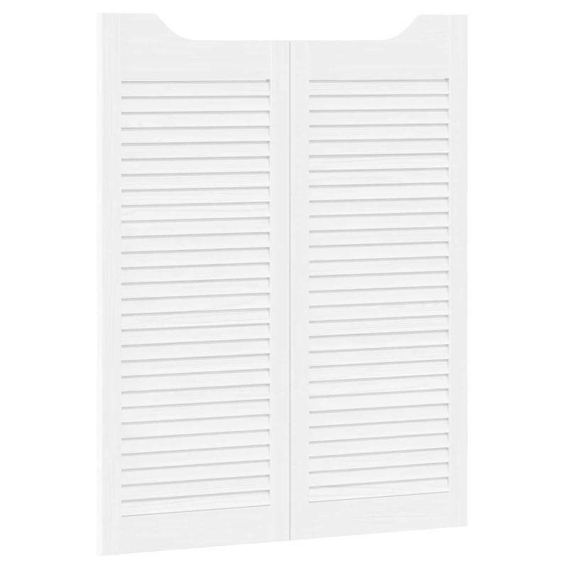 vidaXL Πόρτες Swing 2 τμχ. 100 x 40 cm Μασίφ Ξύλο Πεύκου Λευκό
