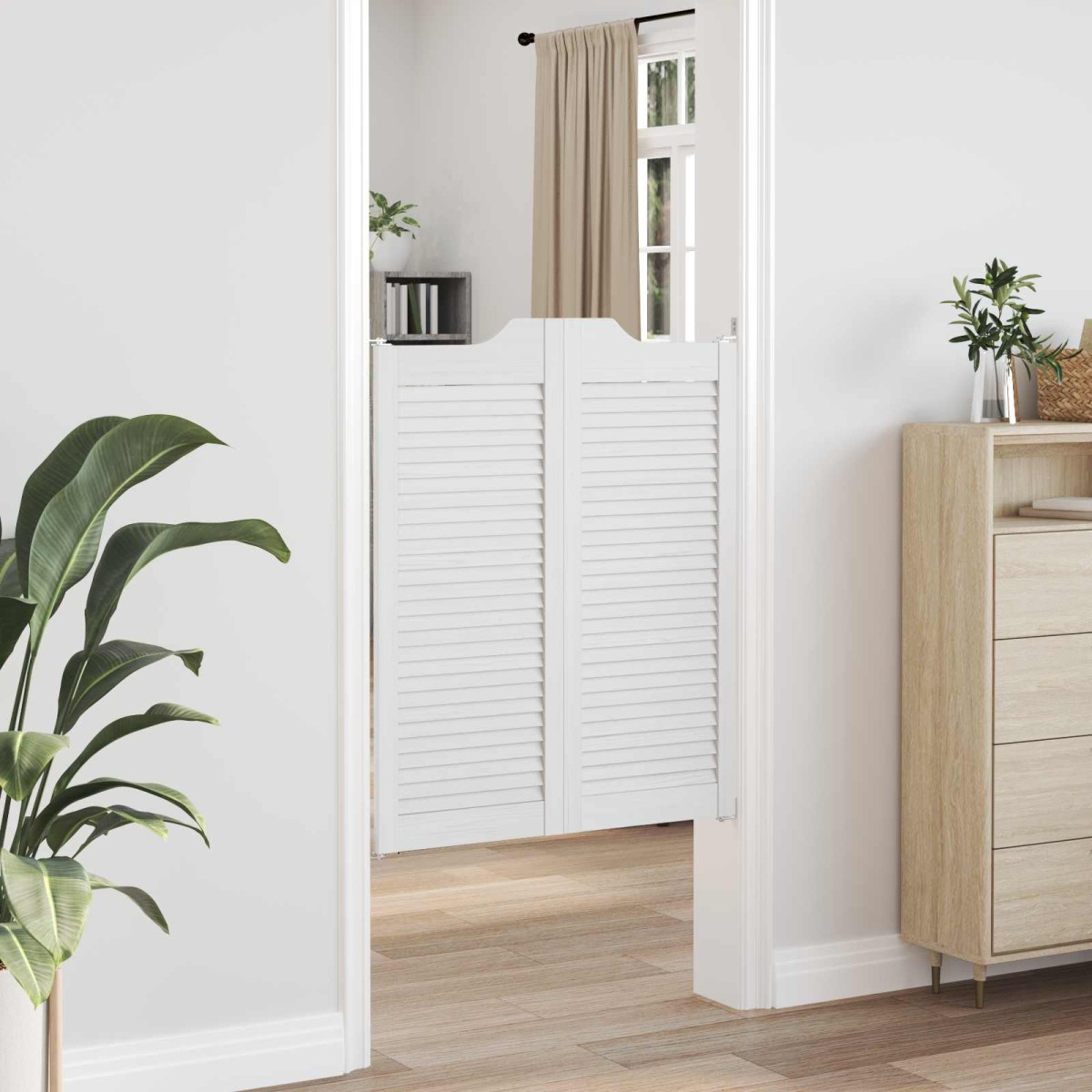 vidaXL Πόρτες Swing 2 τμχ. 100 x 40 cm Μασίφ Ξύλο Πεύκου Λευκό