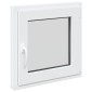 vidaXL Παράθυρο Κάτω Στρώματος RISOR 50 x 50 cm PVC και Γυαλί Λευκό