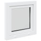 vidaXL Παράθυρο Κάτω Στρώματος RISOR 50 x 50 cm PVC και Γυαλί Λευκό