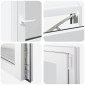 vidaXL Παράθυρο Κάτω Στρώματος RISOR 50 x 50 cm PVC και Γυαλί Λευκό