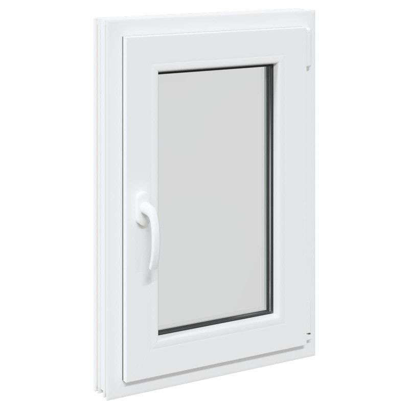 vidaXL Παράθυρο Κάτω Στρώματος RISOR 50 x 75 cm PVC και Γυαλί Λευκό