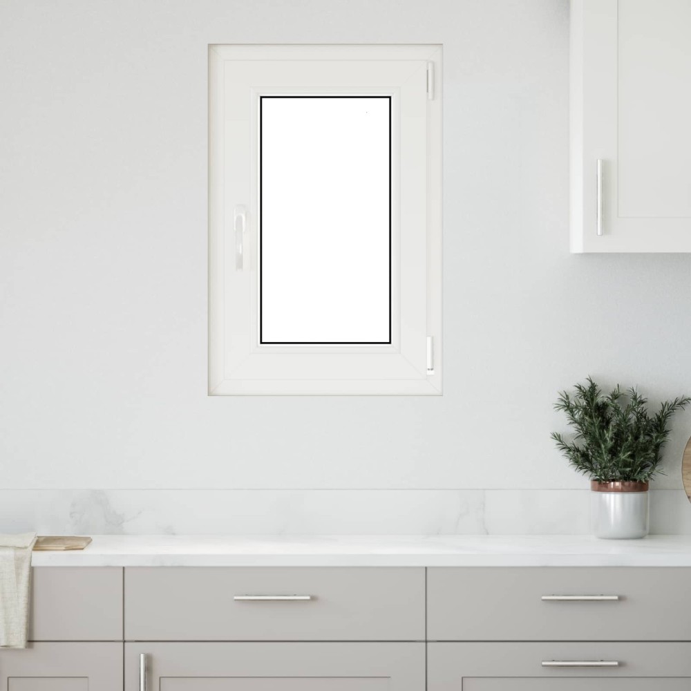 vidaXL Παράθυρο Κάτω Στρώματος RISOR 50 x 75 cm PVC και Γυαλί Λευκό