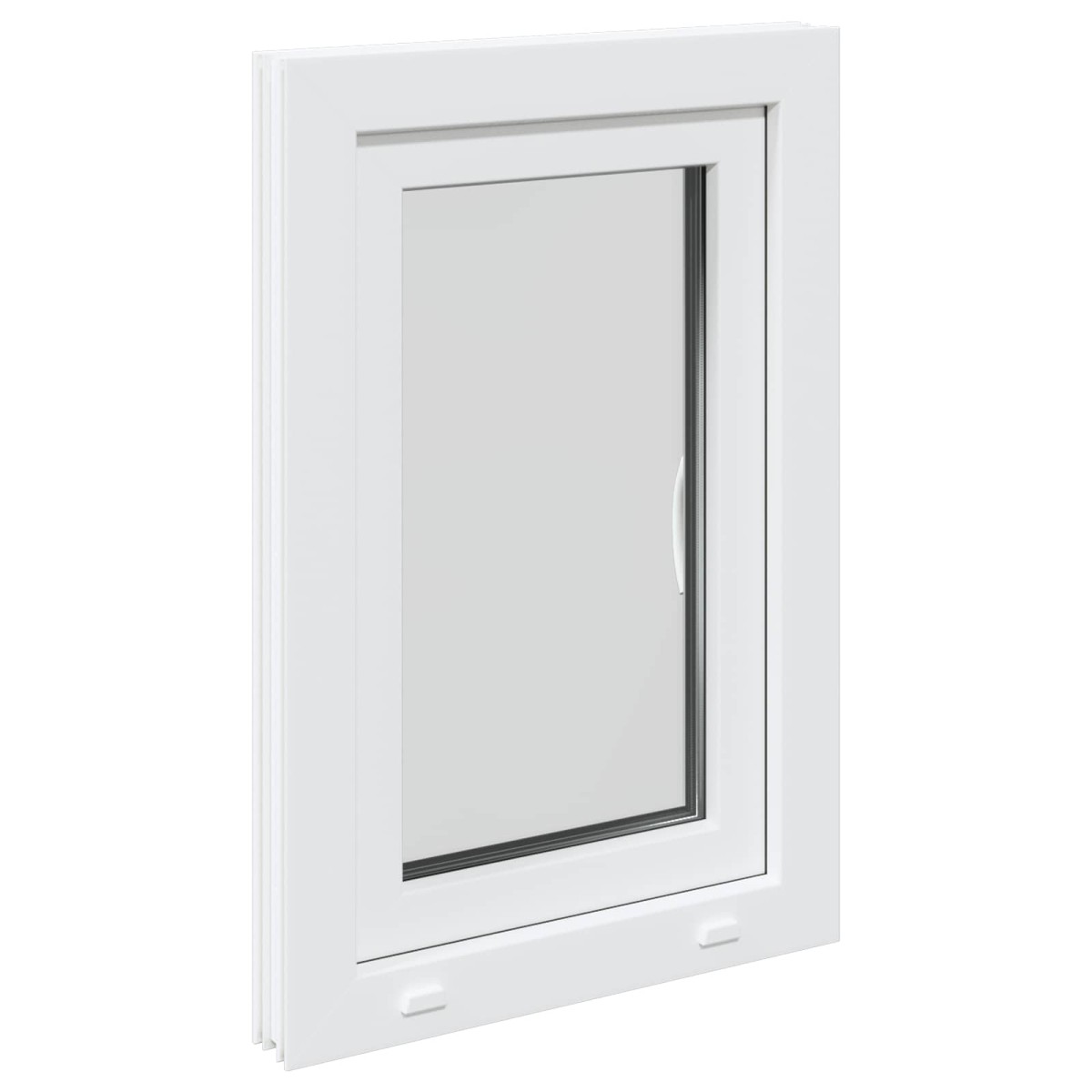 vidaXL Παράθυρο Κάτω Στρώματος RISOR 50 x 75 cm PVC και Γυαλί Λευκό