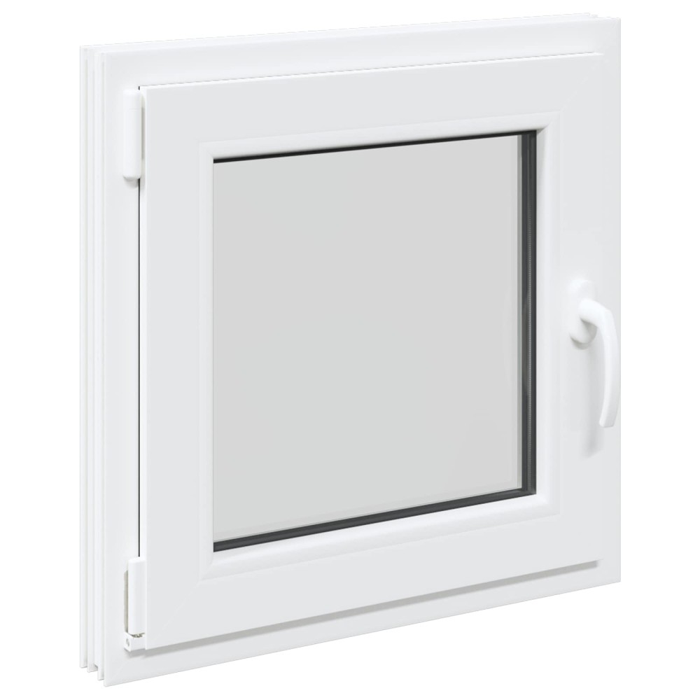 vidaXL Παράθυρο Κάτω Στρώματος RISOR 60 x 60 cm PVC και Γυαλί Λευκό