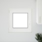vidaXL Παράθυρο Κάτω Στρώματος RISOR 60 x 60 cm PVC και Γυαλί Λευκό
