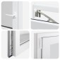 vidaXL Παράθυρο Κάτω Στρώματος RISOR 60 x 60 cm PVC και Γυαλί Λευκό