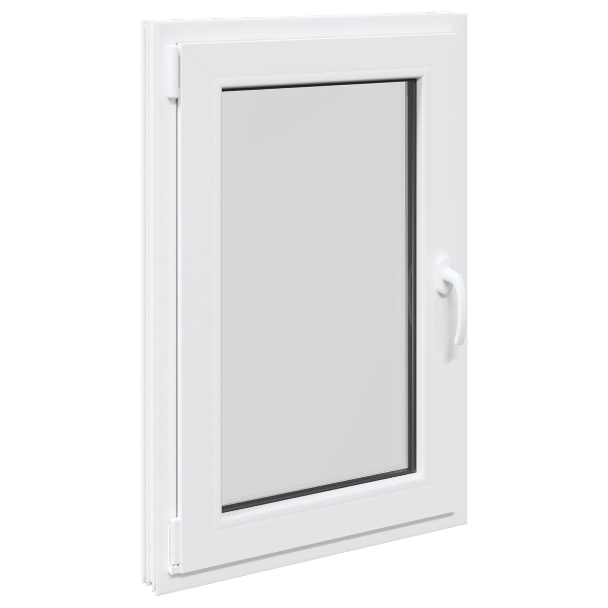 vidaXL Παράθυρο Κάτω Στρώματος RISOR 60 x 80 cm PVC και Γυαλί Λευκό