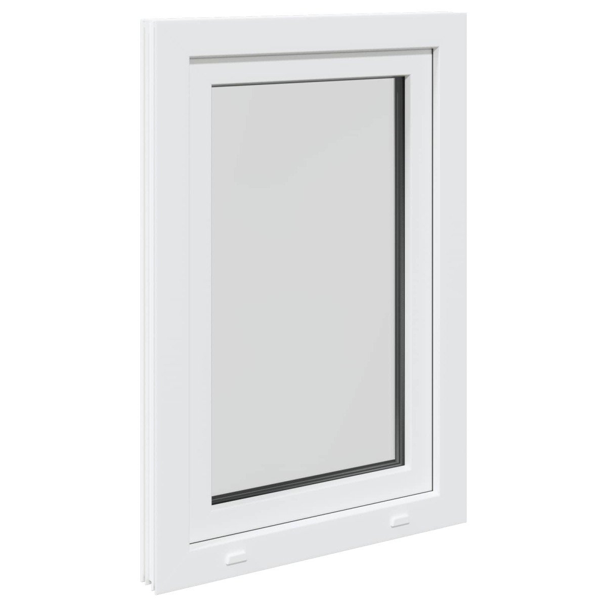 vidaXL Παράθυρο Κάτω Στρώματος RISOR 60 x 90 cm PVC και Γυαλί Λευκό