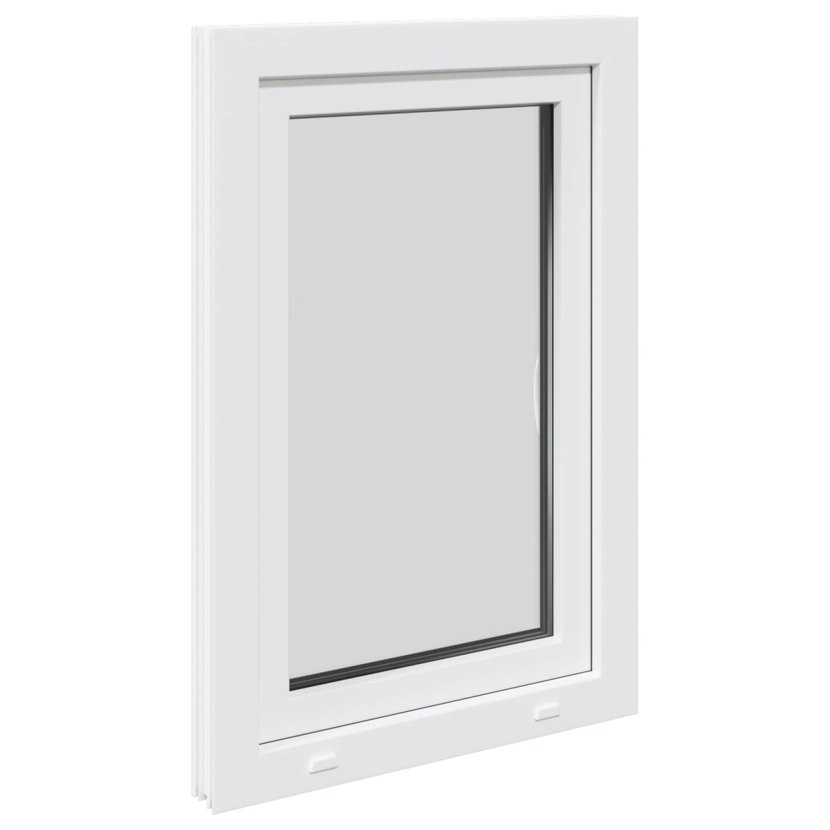 vidaXL Παράθυρο Κάτω Στρώματος RISOR 60 x 100 cm PVC και Γυαλί Λευκό