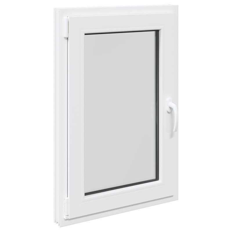 vidaXL Παράθυρο Κάτω Στρώματος RISOR 60 x 100 cm PVC και Γυαλί Λευκό