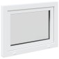 vidaXL Παράθυρο Κάτω Στρώματος RISOR 80 x 50 cm PVC και Γυαλί Λευκό