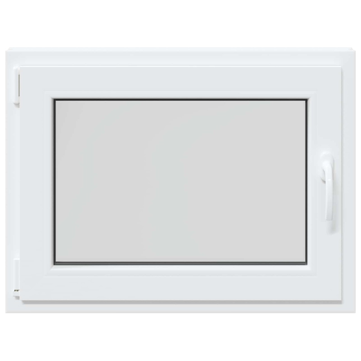 vidaXL Παράθυρο Κάτω Στρώματος RISOR 80 x 60 cm PVC και Γυαλί Λευκό