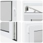 vidaXL Παράθυρο Κάτω Στρώματος RISOR 80 x 60 cm PVC και Γυαλί Λευκό