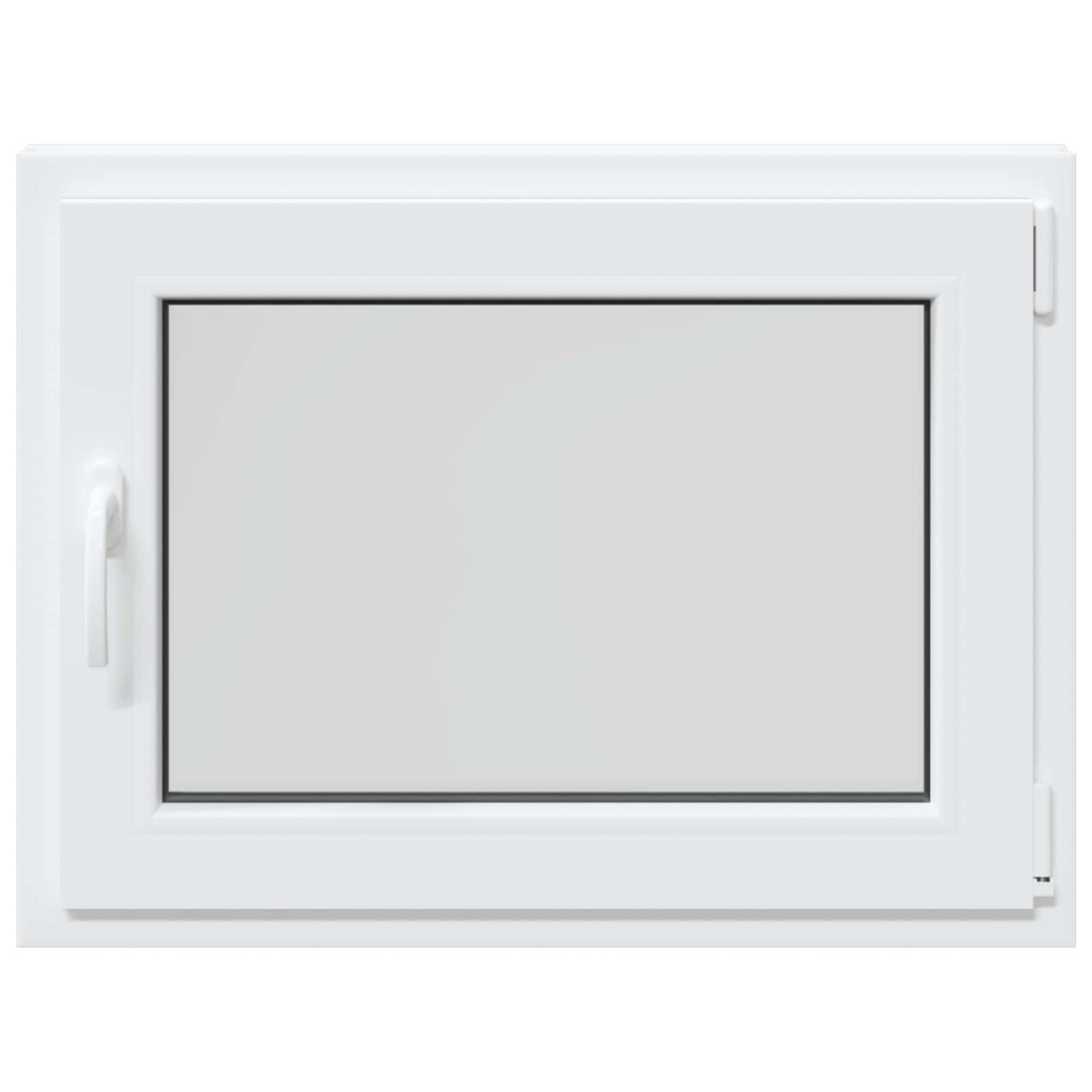 vidaXL Παράθυρο Κάτω Στρώματος RISOR 80 x 70 cm PVC και Γυαλί Λευκό