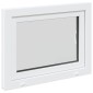 vidaXL Παράθυρο Κάτω Στρώματος RISOR 80 x 70 cm PVC και Γυαλί Λευκό