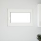 vidaXL Παράθυρο Κάτω Στρώματος RISOR 90 x 50 cm PVC και Γυαλί Λευκό