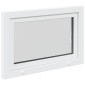 vidaXL Παράθυρο Κάτω Στρώματος RISOR 90 x 50 cm PVC και Γυαλί Λευκό