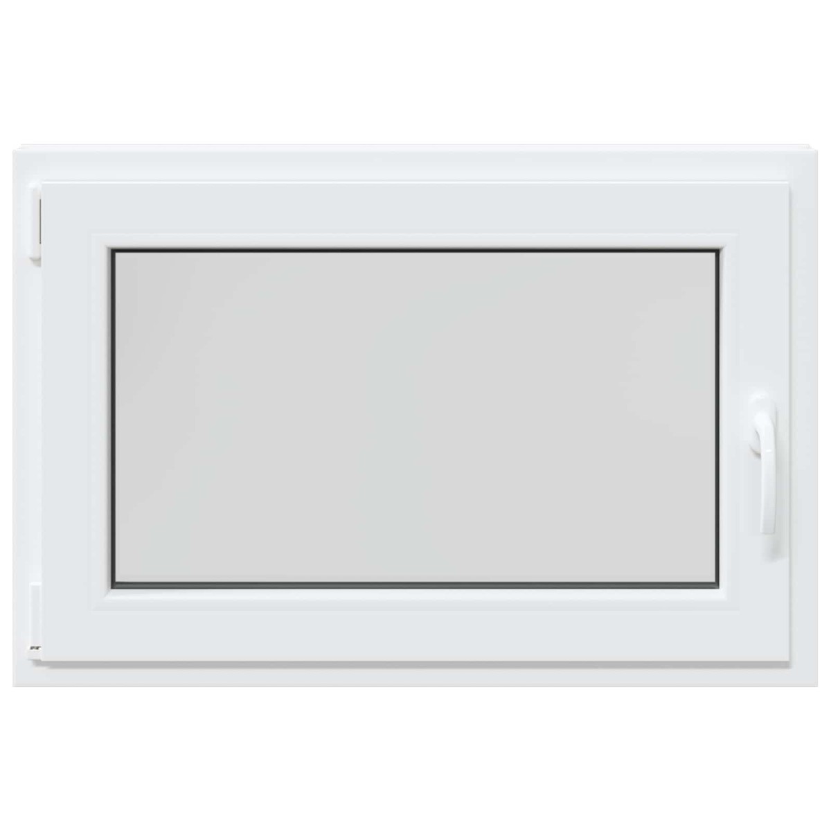 vidaXL Παράθυρο Κάτω Στρώματος RISOR 90 x 50 cm PVC και Γυαλί Λευκό