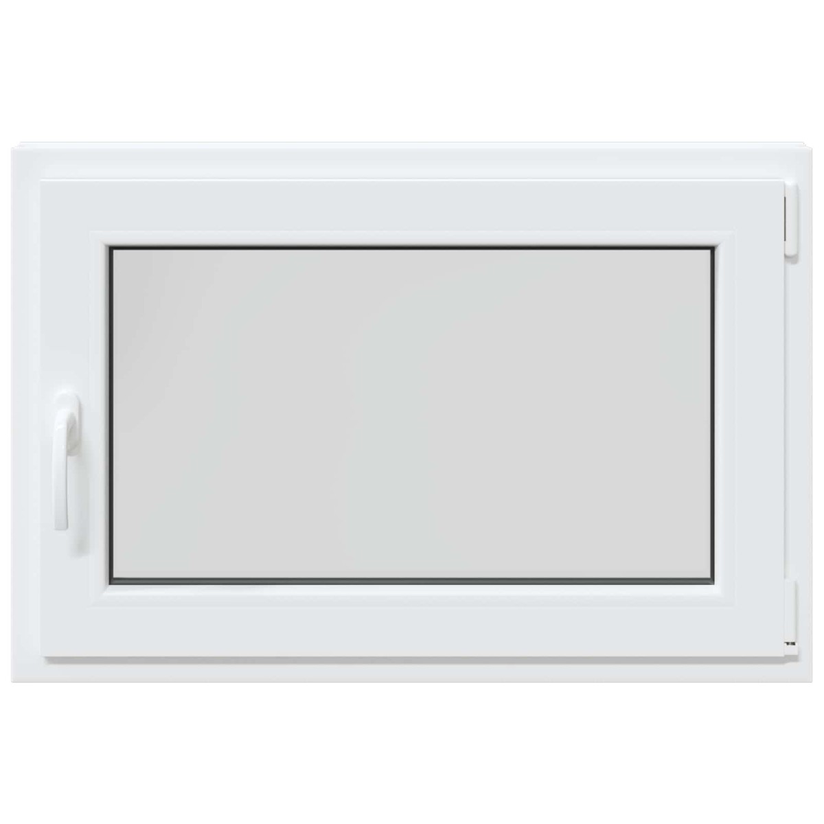 vidaXL Παράθυρο Κάτω Στρώματος RISOR 90 x 60 cm PVC και Γυαλί Λευκό