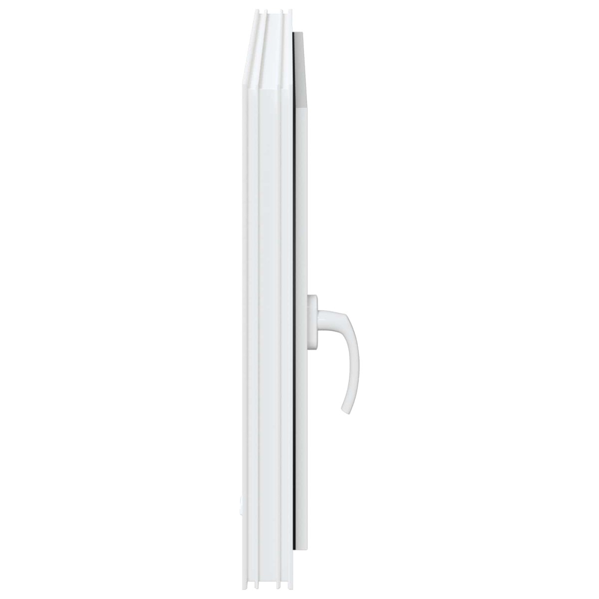 vidaXL Παράθυρο Κάτω Στρώματος RISOR 90 x 60 cm PVC και Γυαλί Λευκό