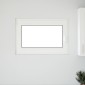 vidaXL Παράθυρο Κάτω Στρώματος RISOR 90 x 60 cm PVC και Γυαλί Λευκό