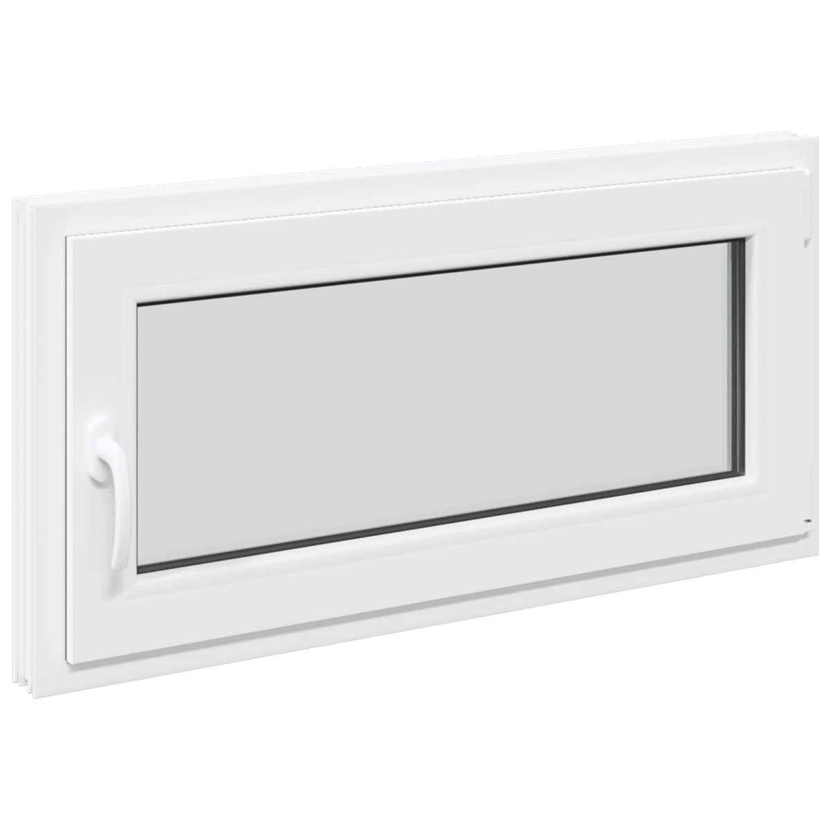 vidaXL Παράθυρο Κάτω Στρώματος RISOR 100 x 50 cm PVC και Γυαλί Λευκό