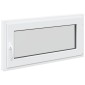 vidaXL Παράθυρο Κάτω Στρώματος RISOR 100 x 50 cm PVC και Γυαλί Λευκό