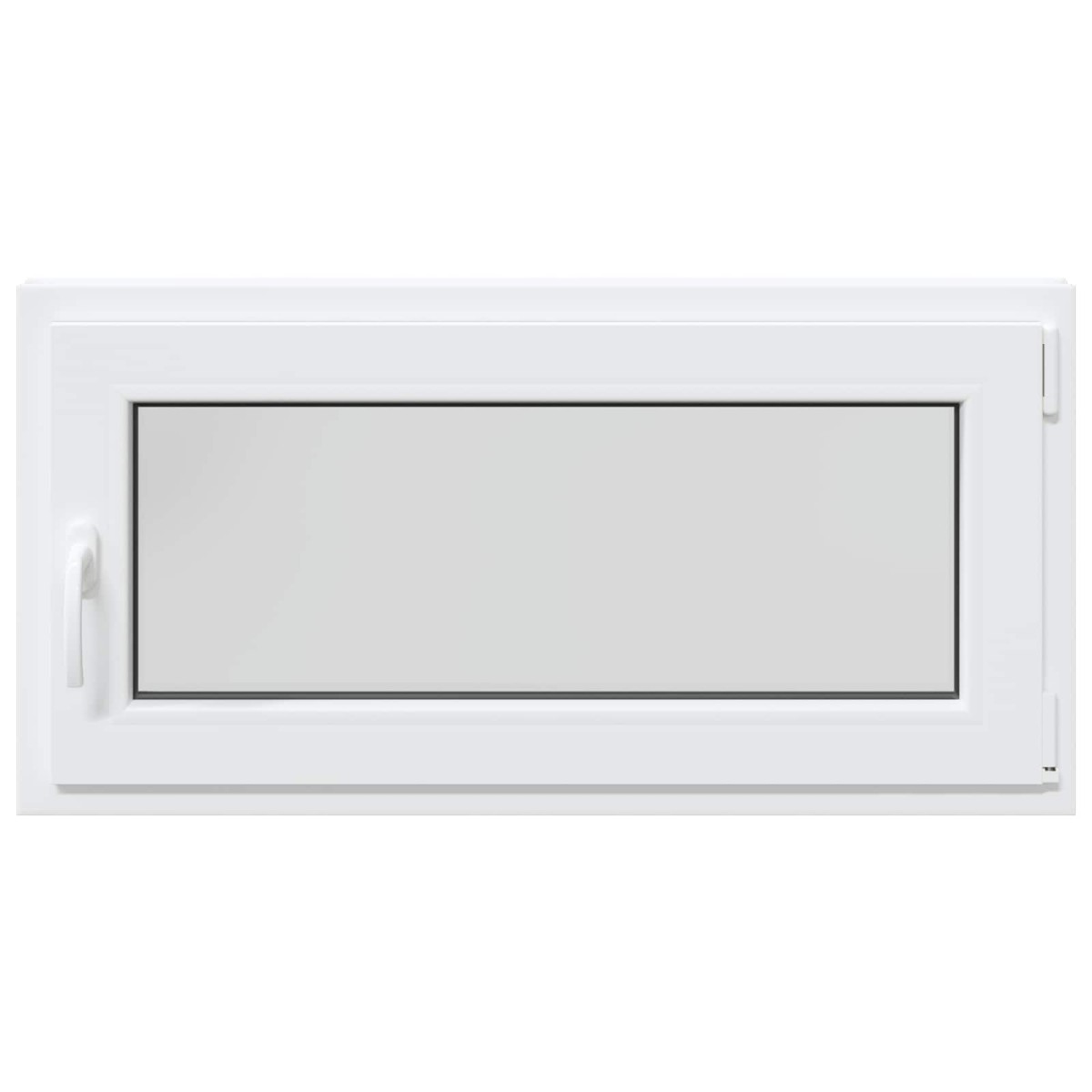 vidaXL Παράθυρο Κάτω Στρώματος RISOR 100 x 50 cm PVC και Γυαλί Λευκό