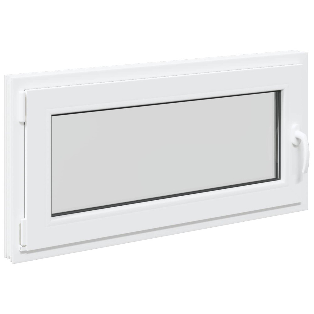 vidaXL Παράθυρο Κάτω Στρώματος RISOR 100 x 50 cm PVC και Γυαλί Λευκό
