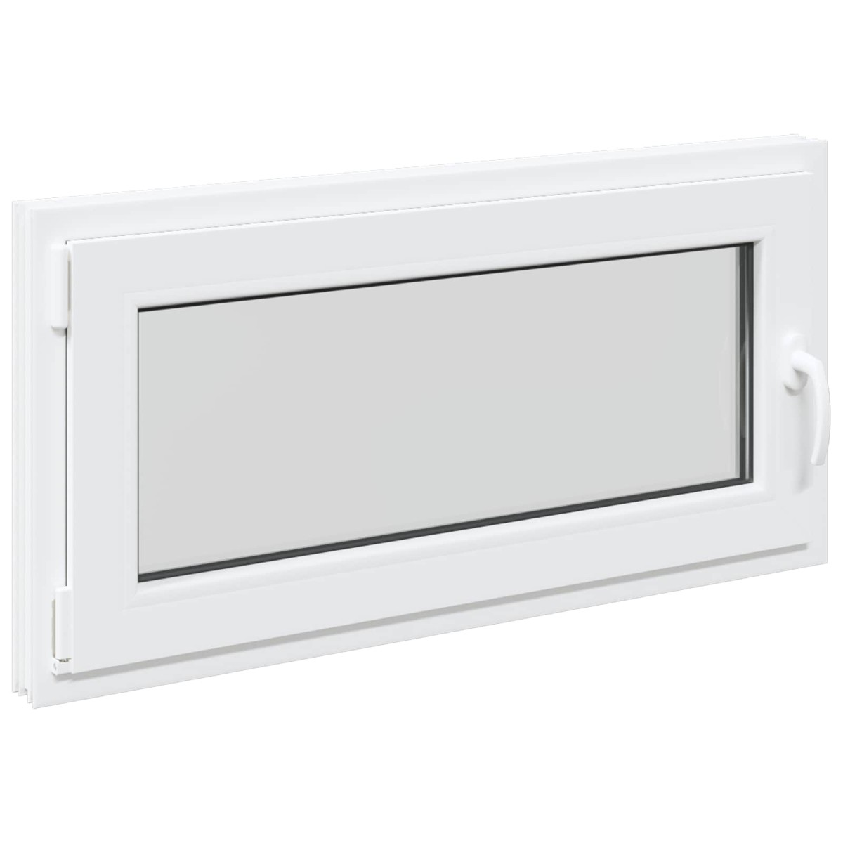 vidaXL Παράθυρο Κάτω Στρώματος RISOR 100 x 50 cm PVC και Γυαλί Λευκό