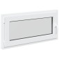 vidaXL Παράθυρο Κάτω Στρώματος RISOR 100 x 50 cm PVC και Γυαλί Λευκό