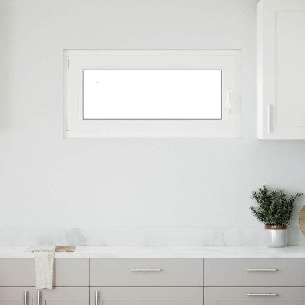 vidaXL Παράθυρο Κάτω Στρώματος RISOR 100 x 50 cm PVC και Γυαλί Λευκό