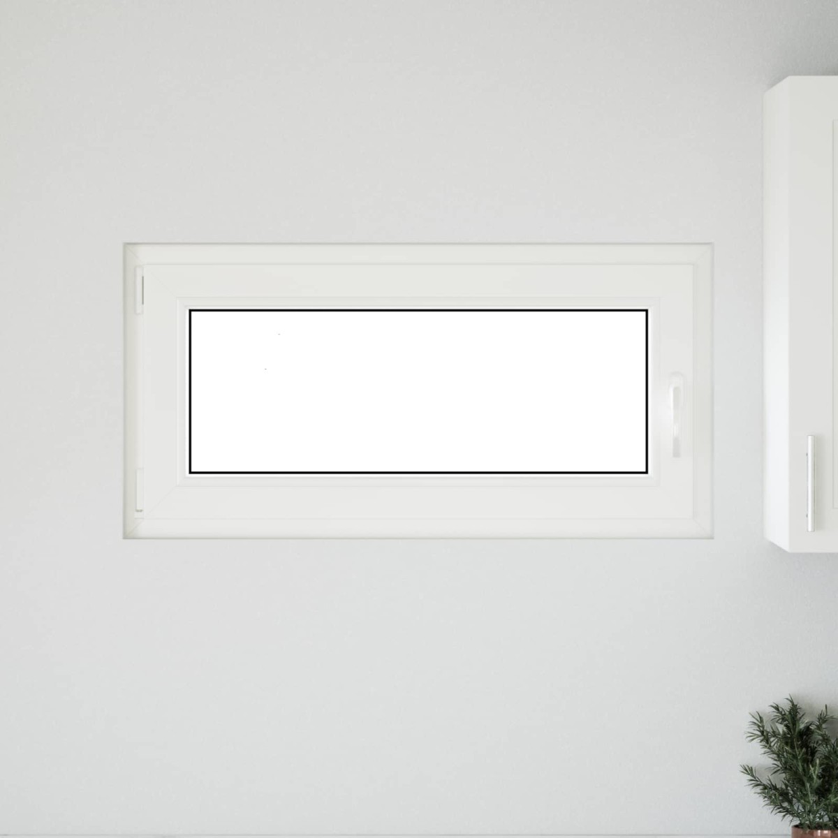 vidaXL Παράθυρο Κάτω Στρώματος RISOR 100 x 50 cm PVC και Γυαλί Λευκό