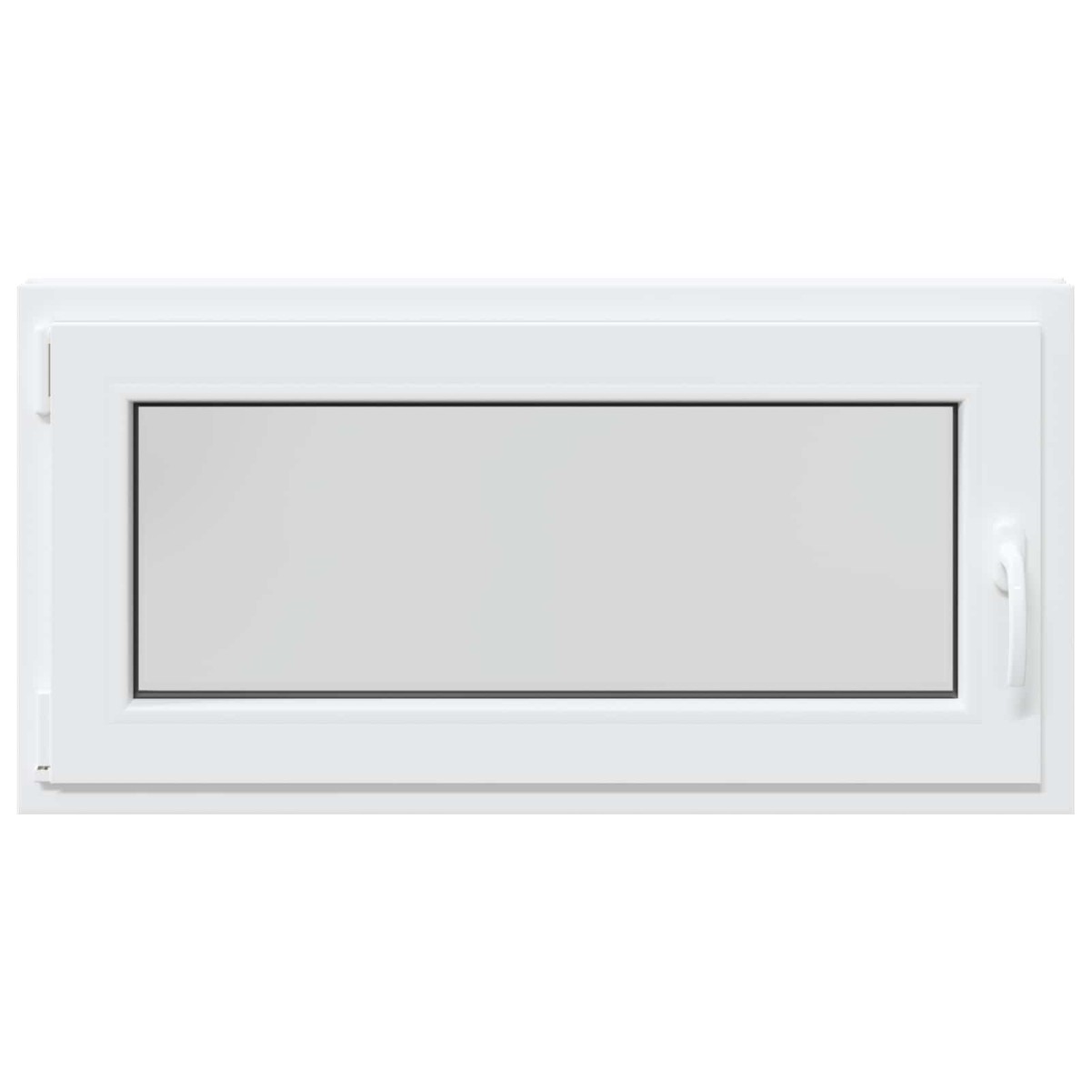 vidaXL Παράθυρο Κάτω Στρώματος RISOR 100 x 50 cm PVC και Γυαλί Λευκό