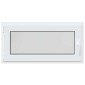 vidaXL Παράθυρο Κάτω Στρώματος RISOR 100 x 50 cm PVC και Γυαλί Λευκό