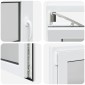 vidaXL Παράθυρο Κάτω Στρώματος RISOR 100 x 50 cm PVC και Γυαλί Λευκό