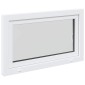 vidaXL Παράθυρο Κάτω Στρώματος RISOR 100 x 60 cm PVC και Γυαλί Λευκό