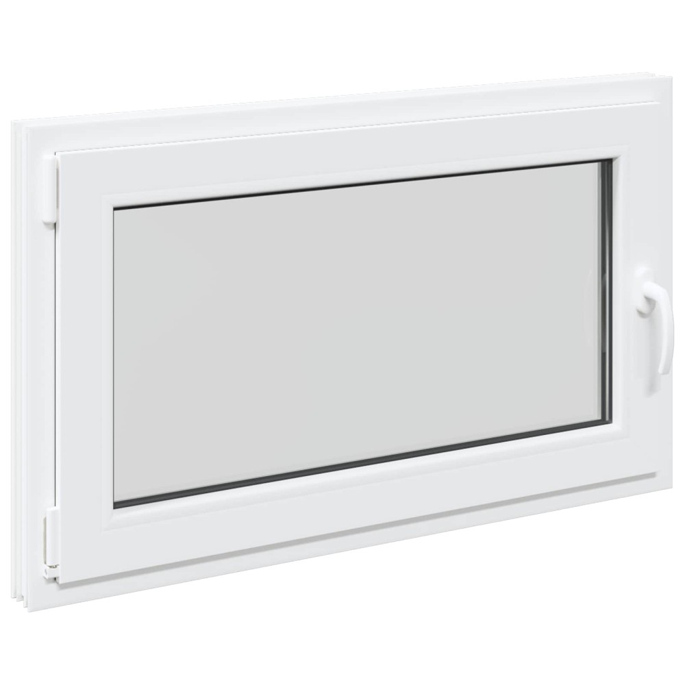 vidaXL Παράθυρο Κάτω Στρώματος RISOR 100 x 60 cm PVC και Γυαλί Λευκό