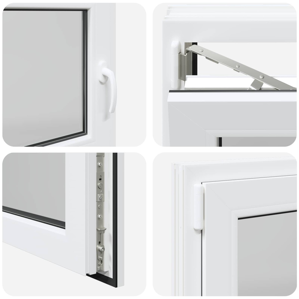 vidaXL Παράθυρο Κάτω Στρώματος RISOR 100 x 60 cm PVC και Γυαλί
