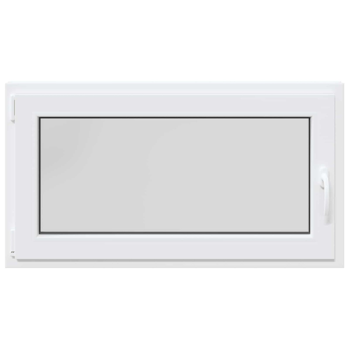 vidaXL Παράθυρο Κάτω Στρώματος RISOR 110 x 50 cm PVC και Γυαλί Λευκό