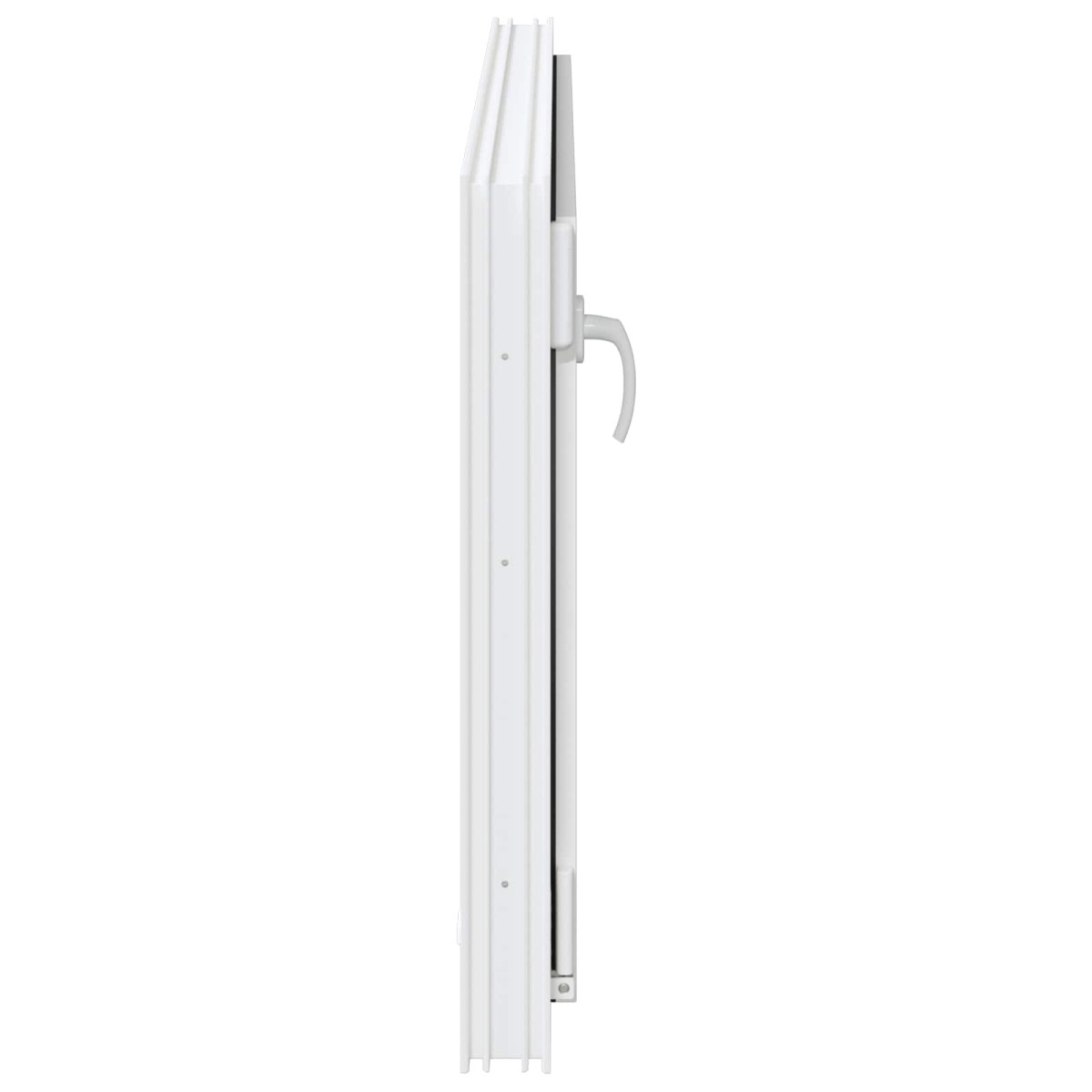 vidaXL Παράθυρο Κάτω Στρώματος RISOR 110 x 50 cm PVC και Γυαλί Λευκό